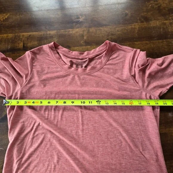 Patagonia Glorya Side Slit Long Sleeve Tunic Top Pink Athleisure Yoga Womens M - Picture 7 of 8